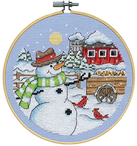 Design Works Crafts Kreuzstich Stickpackung mit Stickrahmen Winter, Zählmuster von Design Works Crafts