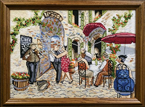 Design Works Kreuzstichvorlage Café Dance 14 Count Aida Cross Stitch, Weiß, Mehrfarbig, Farbe von Design Works