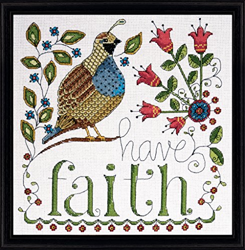 Heartfelt Have Faith Counted Cross Stitch Kit-10"X10" 14 Count von Design Works