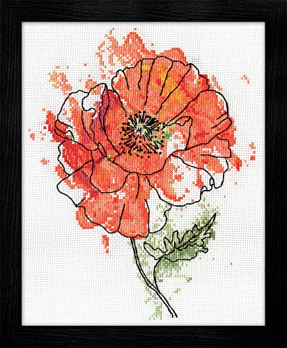 Kreuzstich Stickpackung Pfirsichfarbene Blumen, Zählmuster von Design Works Crafts