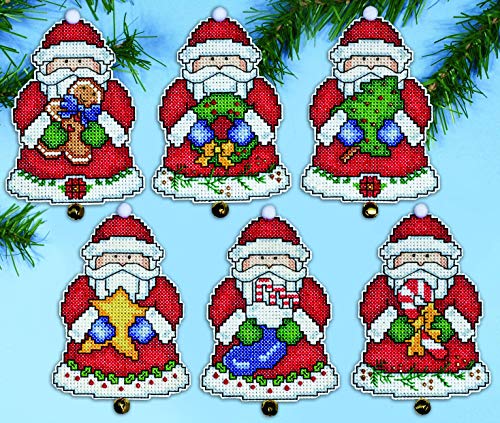Kreuzstich Stickpackung Weihnachtsbaum-Dekoration Santas Geschenke 6er Set, Zählmuster Kreuzstich Stickpackung Weihnachtsbaum-Dekoration Santas Geschenke 6er Set, Zählmuster von Design Works Crafts