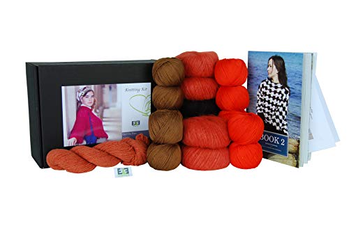 DesignEtte No-s-2719 L/XL O/B Strickset Girl on Fire 100% merzerisierte ägyptische Baumwolle, Superkid-Mohair-Seide und Shetland-Woll-Mischung, Größe, Orange/Braun Nr. S-2719 DesignEtte No-s-2719 L/XL O/B Strickset Girl on Fire 100% merzerisierte ägyptische Baumwolle, Superkid-Mohair-Seide und Shetland-Woll-Mischung, Größe, Orange/Braun Nr. S-2719 von DesignEtte