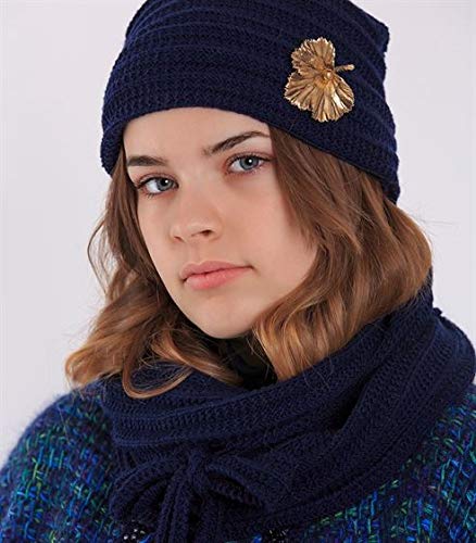 DesignEtte Strickset Railroad Mütze und Schal, dunkelblau, Wolle, Einheitsgröße DesignEtte Strickset Railroad Mütze und Schal, dunkelblau, Wolle, Einheitsgröße von DesignEtte