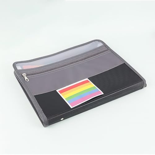 Fächermappe 13 Fächern Dokumententasche mit Reißverschluss a4 Expanding File Folder Organiser für Schecks Rechnungen Quittungen Tickets (Buntes, B6) von DesignHeim