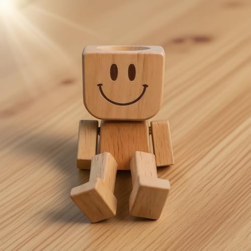 charmante kleine holzfigur schüttelmännchen aus Holz wackelnde holzfigur holzmännchen Auto Schreibtisch Ornamente Geschenke für Männer Büro von DesignHeim