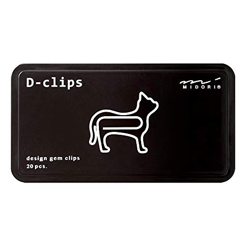 Designphil Katzen Büroklammern, Schwarz, Stahl, 1.00 inches, 20 Stück von Designphil