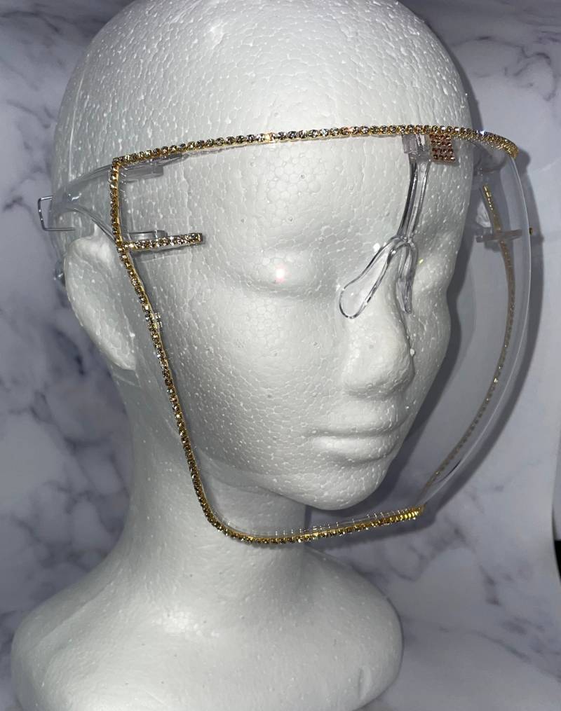 Gesichtsschutz | Goldbling Schild Hübscher Glam Astro Klar Anti-Fog von DesignsByJMoB