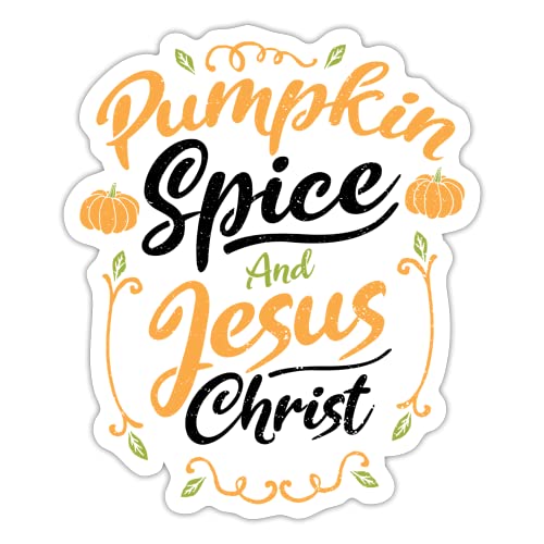 DesignsByJnk5 Sticker Unisex Thanksging | Pumpkin Spice And Jesus Christ Aufkleber Kürbis Spruch | Jesus lustige Sprüche Autoaufkleber Geschenkidee Thanksging DesignsByJnk5 Sticker Unisex Thanksging | Pumpkin Spice And Jesus Christ Aufkleber Kürbis Spruch | Jesus lustige Sprüche Autoaufkleber Geschenkidee Thanksging von DesignsByJnk5