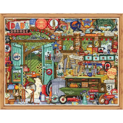 Design Works Crafts Kreuzstich Stickpackung Papas Garage, Zählmuster Design Works Crafts Kreuzstich Stickpackung Papas Garage, Zählmuster von Designworks Ink