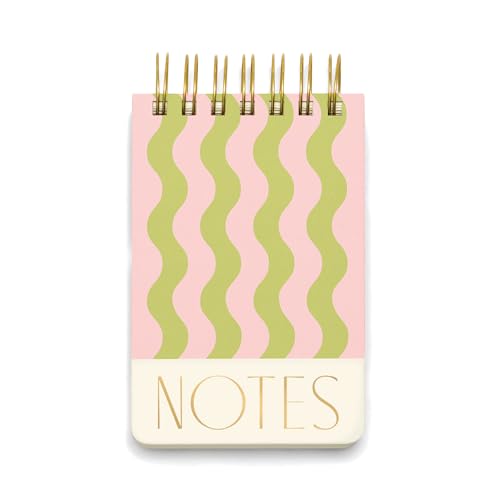DesignWorks Ink Doppeldraht-Notizblock – 10,2 x 15,2 cm To-Do-Listen-Notizblock & Tagesplaner mit ewigen Kopfzeilen – Spiralbindung oben und Hardcover, 192 linierte Blätter – gewellte Streifen DesignWorks Ink Doppeldraht-Notizblock – 10,2 x 15,2 cm To-Do-Listen-Notizblock & Tagesplaner mit ewigen Kopfzeilen – Spiralbindung oben und Hardcover, 192 linierte Blätter – gewellte Streifen von Designworks Ink