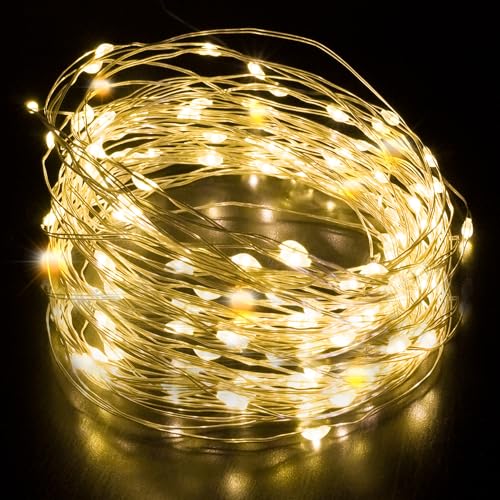 Desiretech - 200 LED batteriebetriebene Lichterkette - 20M Kupferdraht Lichterkette - Wasserdichte dekorative LED für Innen/Außen (Batteriebox Innen) - Hochzeiten, Weihnachten, Schlafzimmer, Terrasse von Desiretech