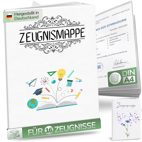 Zeugnismappe Jungen & Mädchen - Besonders Widerstandsfähig inkl. Extra dicke Folien. Zeugnismappe A4 -Schulzeugnisse knicksicher & ordentlich aufbewahren. Ideal für Schule & Grundschule. Zeugnismappe Jungen & Mädchen - Besonders Widerstandsfähig inkl. Extra dicke Folien. Zeugnismappe A4 -Schulzeugnisse knicksicher & ordentlich aufbewahren. Ideal für Schule & Grundschule. von DeskMuse
