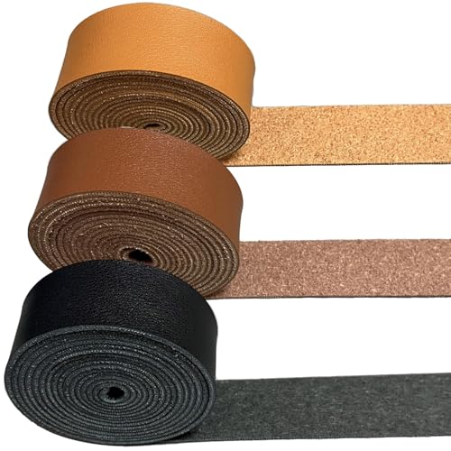 Deskium 3-teilige Lederstreifen für 200 cm lange, mehrfarbige Bänder, weich und für kreative Projekte von Deskium