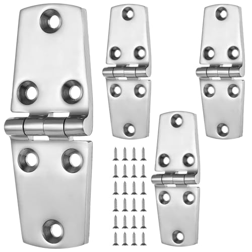 Deskium 4 robuste Edelstahl-Scharniere, Marinequalität 316, 3,8 x 10,2 cm, mit Schrauben für Schrank- und Lukentüren Deskium 4 robuste Edelstahl-Scharniere, Marinequalität 316, 3,8 x 10,2 cm, mit Schrauben für Schrank- und Lukentüren von Deskium