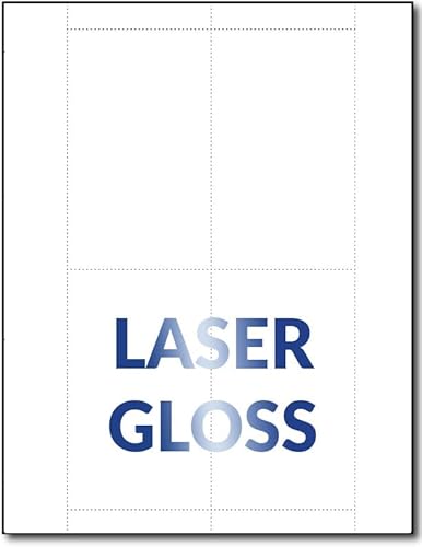 36,3 kg einseitig glänzend bedruckbare Karteikarten, 7,6 x 12,7 cm, weiße Karteiblätter nur für Laserdrucker, perforierte Karten, 4 pro Seite, 25 Blatt/100 Karteikarten 36,3 kg einseitig glänzend bedruckbare Karteikarten, 7,6 x 12,7 cm, weiße Karteiblätter nur für Laserdrucker, perforierte Karten, 4 pro Seite, 25 Blatt/100 Karteikarten von Desktop Publishing Supplies