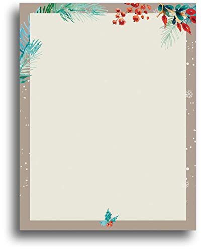 Aquarellpapier mit Weihnachtsbordüre, 50 Blatt von Desktop Publishing Supplies