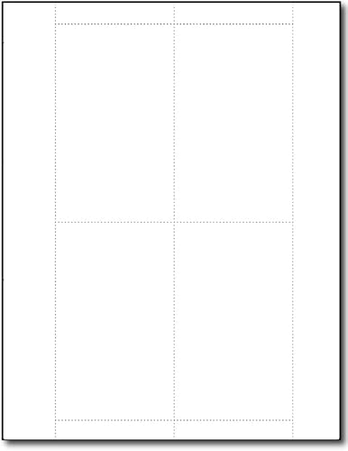 Bedruckbare Karteikarten mit Leinenstruktur, 36,3 kg, 7,6 x 12,7 cm, weiße Karteiblätter für Tintenstrahl- und Laserdrucker, perforierte Karten, 4 pro Seite, 100 Blatt/400 Karteikarten Bedruckbare Karteikarten mit Leinenstruktur, 36,3 kg, 7,6 x 12,7 cm, weiße Karteiblätter für Tintenstrahl- und Laserdrucker, perforierte Karten, 4 pro Seite, 100 Blatt/400 Karteikarten von Desktop Publishing Supplies