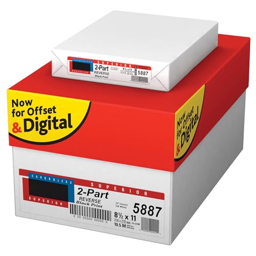 Desktop Publishing Supplies Selbstdurchschreibendes Papier, 2-teilig, NCR, Rückseite 8,5 x 11 Buchstaben, 8 Ries = 2000 Sets / 4000 Blatt (weiß, gelb), für Tintenstrahl-/Laserdrucker von Desktop Publishing Supplies