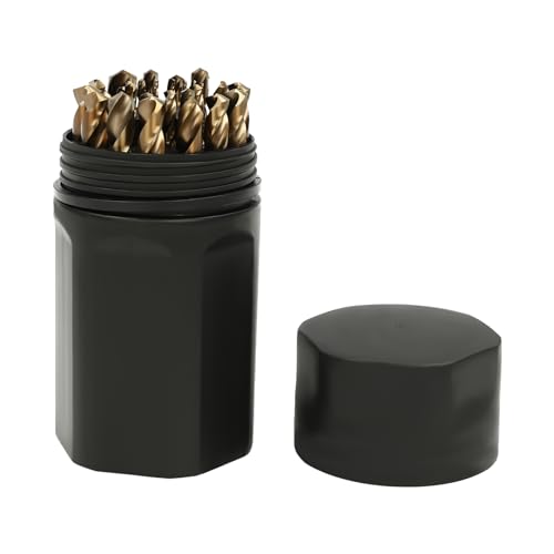 Metallbohrer Set, 29-teiliges Titan-Spiralbohrer-Set, 1,5-12,7 mm Schnellarbeitsstahl Mit 135° Spitze, für Bohreisen, Edelstahl, Holz, Kunststoff Metallbohrer Set, 29-teiliges Titan-Spiralbohrer-Set, 1,5-12,7 mm Schnellarbeitsstahl Mit 135° Spitze, für Bohreisen, Edelstahl, Holz, Kunststoff von Desnysmf