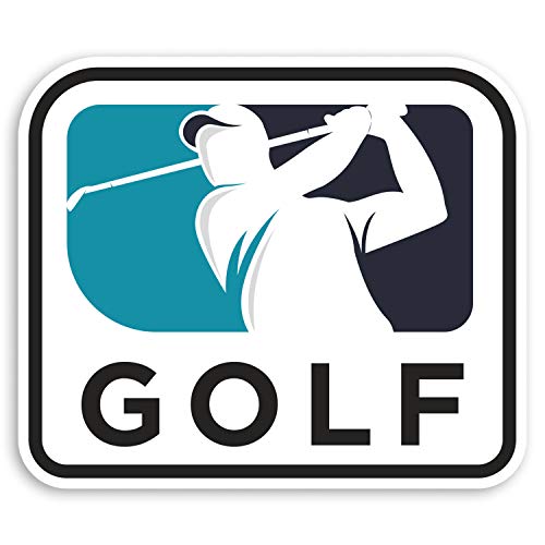 2 x 10 cm Golf-Vinyl-Aufkleber – Golfsport Herren Laptop Aufkleber #31862 (10 cm breit) von Destination Vinyl Ltd