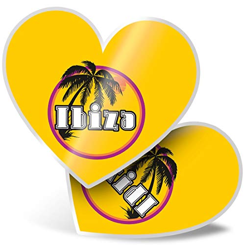 7120 Herz-Aufkleber, 7,5 cm, Motiv: Ibiza Sonnenuntergang, Reisen, Urlaub, Stempel, lustiger Aufkleber für Laptops, Tablets, Gepäck, Scrapbooking, Kühlschrank, 2 Stück 7120 Herz-Aufkleber, 7,5 cm, Motiv: Ibiza Sonnenuntergang, Reisen, Urlaub, Stempel, lustiger Aufkleber für Laptops, Tablets, Gepäck, Scrapbooking, Kühlschrank, 2 Stück von Destination Vinyl ltd