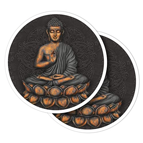 Vinyl-Aufkleber, rund, 10 cm, Guatama Buddha Sanskrit, tibetisch, für Laptops, Tablets, Gepäck, Scrapbooking, Kühlschränke #51114 Vinyl-Aufkleber, rund, 10 cm, Guatama Buddha Sanskrit, tibetisch, für Laptops, Tablets, Gepäck, Scrapbooking, Kühlschränke #51114 von Destination Vinyl Ltd