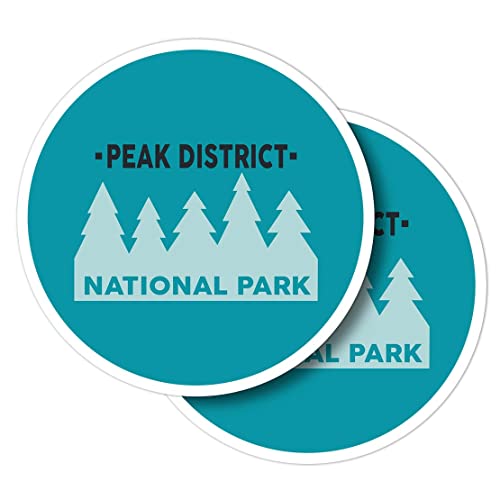 Vinyl-Aufkleber, rund, 7,5 cm, Peak District National Park England für Laptops, Tablets, Gepäck, Scrapbooking, Kühlschrank, #60673, 2 Stück Vinyl-Aufkleber, rund, 7,5 cm, Peak District National Park England für Laptops, Tablets, Gepäck, Scrapbooking, Kühlschrank, #60673, 2 Stück von Destination Vinyl ltd
