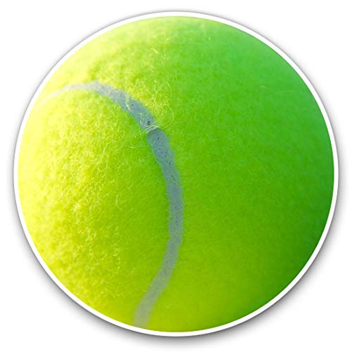 Vinyl-Aufkleber (2 Stück) 10 cm – gelber Tennisball-Sportaufkleber für Laptops, Tablets, Gepäck, Scrapbooking, Kühlschränke, 2358 von Destination Vinyl ltd