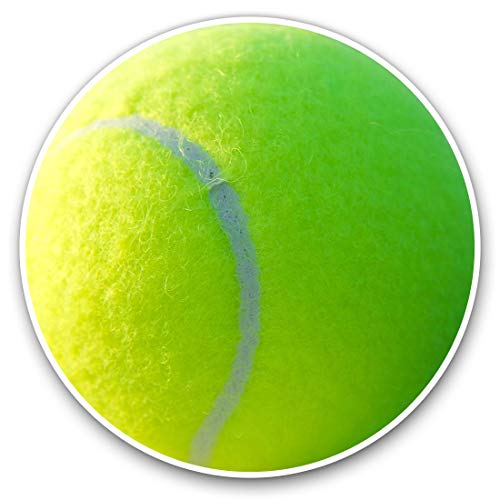 Vinyl-Aufkleber (2 Stück) 10 cm – gelber Tennisball-Sportaufkleber für Laptops, Tablets, Gepäck, Scrapbooking, Kühlschränke, 2358 von Destination Vinyl Ltd