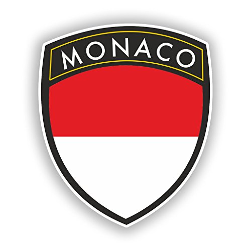 2 x 10 cm/100 mm Monaco Flagge Design Vinyl Aufkleber Reise Gepäck # 10625 von DestinationVinyl