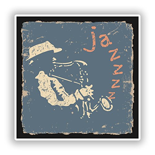 2 x Jazz Vinyl Aufkleber Reise Gepäck # 10286 Ausstecher für Teigwaren - 10cm/102mm Wide 2 x Jazz Vinyl Aufkleber Reise Gepäck # 10286 Ausstecher für Teigwaren - 10cm/102mm Wide von DestinationVinyl