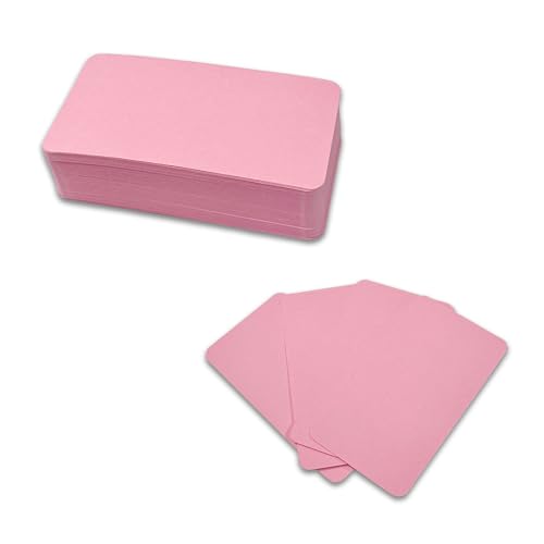 Desuibao 120 Stück rosafarbene Mini-Karteikarten, Notizkarten, 5 x 9 cm, unliniert, für kleine Geschäftsnachrichten, Lernen, Schreiben, Wörter von Desuibao