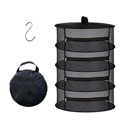 Desy & Feeci Tockennetz Kräuter 4-lagiger Hängendes Kräuter Trockengestell Trockennetz mit Reißverschlüssen, Schwarz, 60x80cm Desy & Feeci Tockennetz Kräuter 4-lagiger Hängendes Kräuter Trockengestell Trockennetz mit Reißverschlüssen, Schwarz, 60x80cm von Desy & Feeci