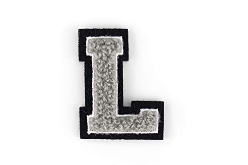 Kleine Frottee-Buchstaben 4,2 cm hoch | Grau, Weiß, Schwarz | Varsity Letter Kleine Frottee-Buchstaben 4,2 cm hoch | Grau, Weiß, Schwarz | Varsity Letter von Naehgedoens.de