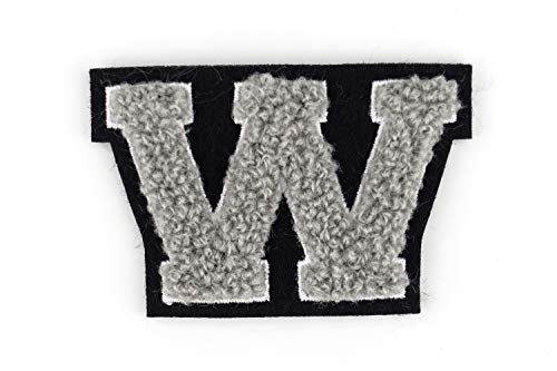 Kleine Frottee-Buchstaben 4,2 cm hoch | Grau, Weiß, Schwarz | Varsity Letter Kleine Frottee-Buchstaben 4,2 cm hoch | Grau, Weiß, Schwarz | Varsity Letter von Naehgedoens.de