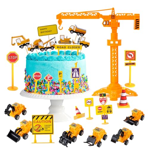 28 Stück Tortendeko Bagger,Tortendeko Baustelle,Bagger Tortendeko, Bagger Kuchen Tortendeko,Verkehrsschilder Spielzeug,Baustellenfahrzeuge Kinder,BAU Thema Bagger Kuchendeko für Kinder Geburtstagsdeko 28 Stück Tortendeko Bagger,Tortendeko Baustelle,Bagger Tortendeko, Bagger Kuchen Tortendeko,Verkehrsschilder Spielzeug,Baustellenfahrzeuge Kinder,BAU Thema Bagger Kuchendeko für Kinder Geburtstagsdeko von Detontek