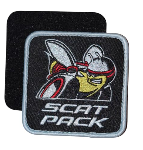 Dodge Scat Pack Aufnäher mit Vintage-Logo, bestickt, 7,6 x 7,6 cm, für Kleidung, Jeansjacke, Rucksack, Hut und mehr Dodge Scat Pack Aufnäher mit Vintage-Logo, bestickt, 7,6 x 7,6 cm, für Kleidung, Jeansjacke, Rucksack, Hut und mehr von Detroit Shirt Company