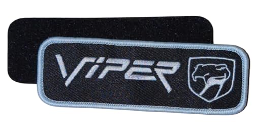 Dodge Viper Sneaky Pete Logo bestickter Aufnäher 11,4 x 3,8 cm | Stich-Aufnäher mit Klettverschluss für Kleidung, Jeansjacke, Rucksack, Hut und mehr Dodge Viper Sneaky Pete Logo bestickter Aufnäher 11,4 x 3,8 cm | Stich-Aufnäher mit Klettverschluss für Kleidung, Jeansjacke, Rucksack, Hut und mehr von Detroit Shirt Company