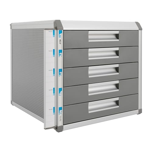 5 tier Desktop-Schublade Organizer, Aluminiumlegierung File Organizer, abschließbare Schublade Veranstalter für Büropapier Verschiedenen Büromaterialien 5 tier Desktop-Schublade Organizer, Aluminiumlegierung File Organizer, abschließbare Schublade Veranstalter für Büropapier Verschiedenen Büromaterialien von Dettchan