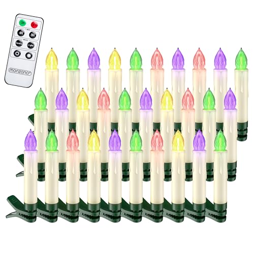 DEUBA® LED Weihnachtsbaumkerzen Kabellos 30er Set Bunt Batterie Timer Christbaumkerzen Tannenbaumkerzen Lichterkette Weihnachtsbaum Beleuchtung DEUBA® LED Weihnachtsbaumkerzen Kabellos 30er Set Bunt Batterie Timer Christbaumkerzen Tannenbaumkerzen Lichterkette Weihnachtsbaum Beleuchtung von Deuba