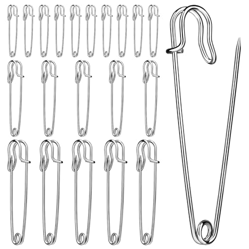 Deudy 20 Stück 3 Größen Extragroß Sicherheitsnadel Sicherheitsnadeln Set, Metall Sicherheitsnadeln verschiedenen größen für handarbeiten, Kleidung kunsthandwerk, schmuck und DIY Handwerk(50/75/100mm) Deudy 20 Stück 3 Größen Extragroß Sicherheitsnadel Sicherheitsnadeln Set, Metall Sicherheitsnadeln verschiedenen größen für handarbeiten, Kleidung kunsthandwerk, schmuck und DIY Handwerk(50/75/100mm) von Deudy