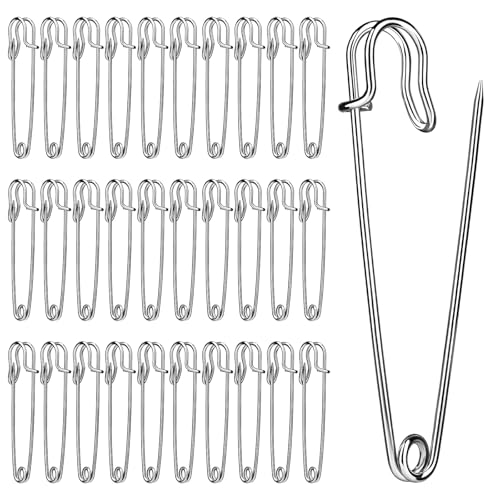 Deudy 30 Stück Silber Extragroß Sicherheitsnadel Sicherheitsnadeln Set, Metall Sicherheitsnadeln verschiedenen größen für handarbeiten, Kleidung kunsthandwerk, schmuck und DIY Handwerk- 50mm Deudy 30 Stück Silber Extragroß Sicherheitsnadel Sicherheitsnadeln Set, Metall Sicherheitsnadeln verschiedenen größen für handarbeiten, Kleidung kunsthandwerk, schmuck und DIY Handwerk- 50mm von Deudy