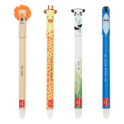 Deuson 4 Stück Radierbarer Kugelschreiber,Cartoon Tintenroller Radierbar mit Radiergummis,Löschbarer Stift,Cartoon Gelschreiber,Animal Erase It Stifte für Kinder Studenten Erwachsene Bürobedarf Deuson 4 Stück Radierbarer Kugelschreiber,Cartoon Tintenroller Radierbar mit Radiergummis,Löschbarer Stift,Cartoon Gelschreiber,Animal Erase It Stifte für Kinder Studenten Erwachsene Bürobedarf von Deuson