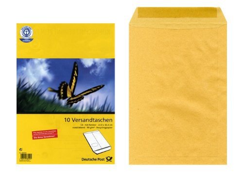 Versandtaschen C4 br. Nk. M.F. Versandtaschen C4 br. Nk. M.F. von Deutsche Post AG