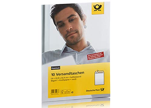 Deutsche Post 10 Versandtaschen C4 weiß haftklebend ohne Fenster Deutsche Post 10 Versandtaschen C4 weiß haftklebend ohne Fenster von Deutsche Post