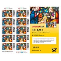 Porto ab 2025: Deutsche Post 0,95 € + 0,40 € Briefmarken "Kirchenfenster" selbstklebend, 10 St. Porto ab 2025: Deutsche Post 0,95 € + 0,40 € Briefmarken "Kirchenfenster" selbstklebend, 10 St. von Deutsche Post