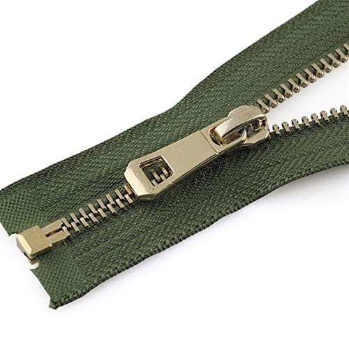 Spiralreißverschlüsse, Reißverschlüsse for Nähen, Reißverschlüsse, Armeegrün 5# Offener Metallreißverschluss mit automatischer Verriegelung, Verwendung for Kleidung, Schuhe, Taschen, Kleidungsstücke ( Spiralreißverschlüsse, Reißverschlüsse for Nähen, Reißverschlüsse, Armeegrün 5# Offener Metallreißverschluss mit automatischer Verriegelung, Verwendung for Kleidung, Schuhe, Taschen, Kleidungsstücke ( von DeuyO