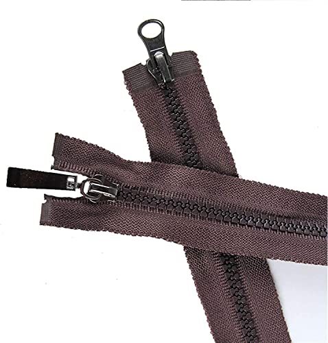 Spulenreißverschlüsse, Reißverschlüsse for Nähen, Reißverschluss-Doppelschieber-Reißverschlüsse mit offenem Ende for Nähen, 1 Stück 5# 80 cm Reißverschluss for Nähen (Farbe: Rot) (Farbe: Rot) (Farbe: von DeuyO