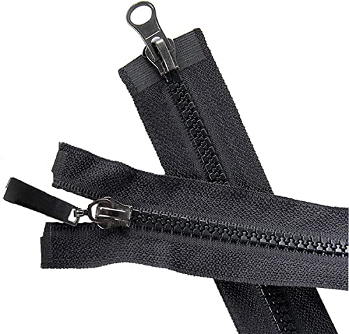 Spulenreißverschlüsse, Reißverschlüsse for Nähen, Reißverschluss-Doppelschieber-Reißverschlüsse mit offenem Ende for Nähen, 1 Stück 5# 80 cm Reißverschluss for Nähen (Farbe: Rot) (Farbe: Rot) (Farbe: von DeuyO
