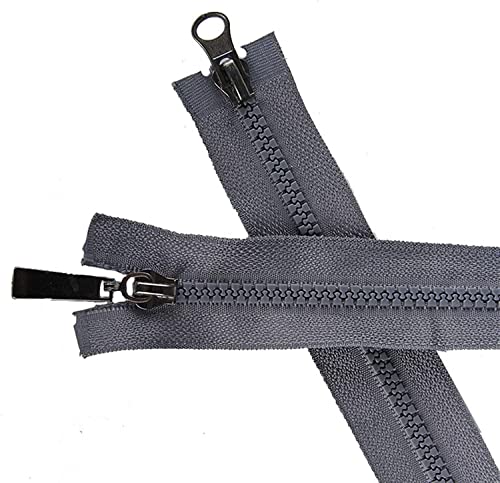 Spulenreißverschlüsse, Reißverschlüsse for Nähen, Reißverschluss-Doppelschieber-Reißverschlüsse mit offenem Ende for Nähen, 1 Stück 5# 80 cm Reißverschluss for Nähen (Farbe: Rot) (Farbe: Rot) (Farbe: von DeuyO